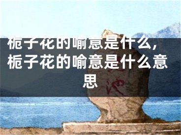 栀子花的喻意是什么,栀子花的喻意是什么意思
