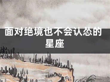 面对绝境也不会认怂的星座