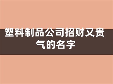 塑料制品公司招财又贵气的名字