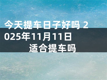 今天提车日子好吗 2025年11月11日适合提车吗