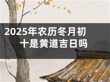 2025年农历冬月初十是黄道吉日吗