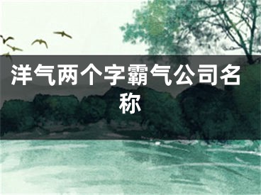 洋气两个字霸气公司名称