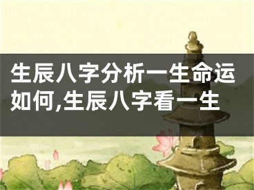 生辰八字分析一生命运如何,生辰八字看一生