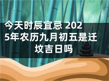 今天时辰宜忌 2025年农历九月初五是迁坟吉日吗