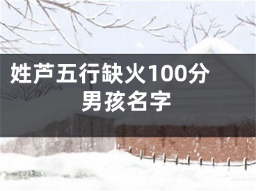 姓芦五行缺火100分男孩名字