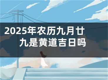 2025年农历九月廿九是黄道吉日吗