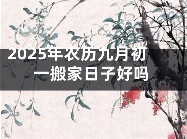 2025年农历九月初一搬家日子好吗