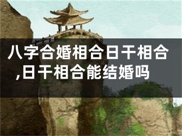 八字合婚相合日干相合,日干相合能结婚吗