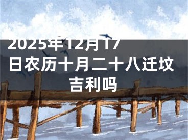 2025年12月17日农历十月二十八迁坟吉利吗