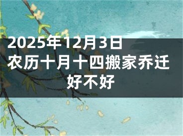 2025年12月3日农历十月十四搬家乔迁好不好