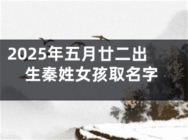 2025年五月廿二出生秦姓女孩取名字