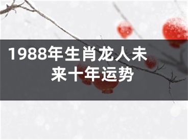 1988年生肖龙人未来十年运势