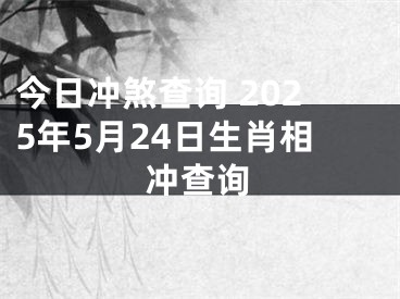 今日冲煞查询 2025年5月24日生肖相冲查询
