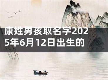 康姓男孩取名字2025年6月12日出生的