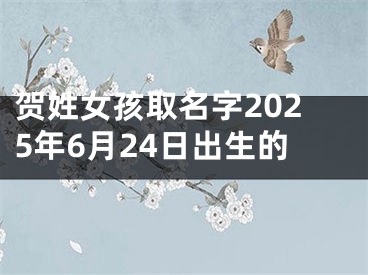 贺姓女孩取名字2025年6月24日出生的