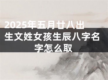 2025年五月廿八出生文姓女孩生辰八字名字怎么取