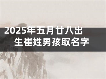 2025年五月廿八出生崔姓男孩取名字