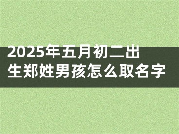 2025年五月初二出生郑姓男孩怎么取名字