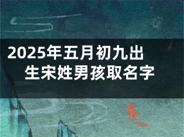 2025年五月初九出生宋姓男孩取名字