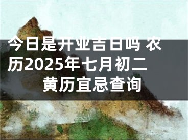 今日是开业吉日吗 农历2025年七月初二黄历宜忌查询