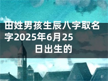 田姓男孩生辰八字取名字2025年6月25日出生的