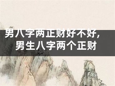 男八字两正财好不好,男生八字两个正财