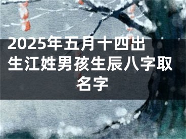 2025年五月十四出生江姓男孩生辰八字取名字