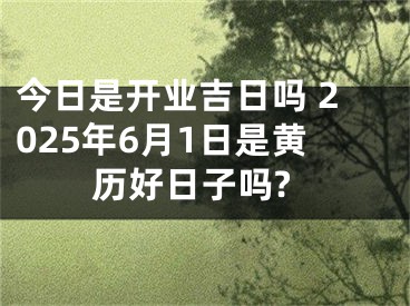 今日是开业吉日吗 2025年6月1日是黄历好日子吗?