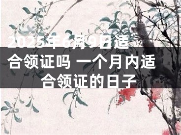 2025年6月9日适合领证吗 一个月内适合领证的日子