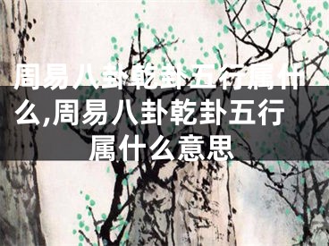周易八卦乾卦五行属什么,周易八卦乾卦五行属什么意思