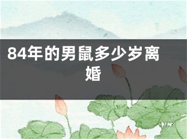 84年的男鼠多少岁离婚