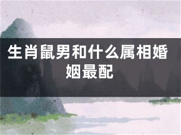 生肖鼠男和什么属相婚姻最配