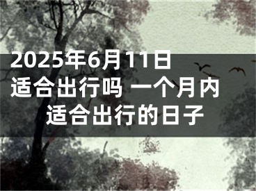2025年6月11日适合出行吗 一个月内适合出行的日子