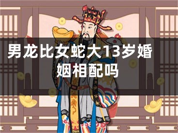男龙比女蛇大13岁婚姻相配吗