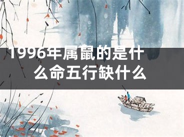 1996年属鼠的是什么命五行缺什么