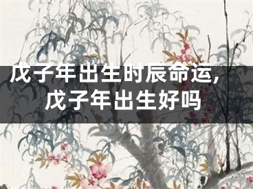 戊子年出生时辰命运,戊子年出生好吗