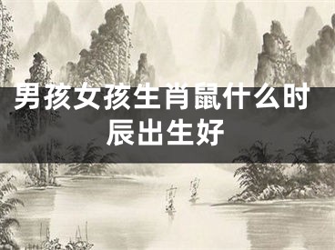 男孩女孩生肖鼠什么时辰出生好