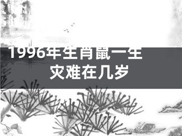 1996年生肖鼠一生灾难在几岁