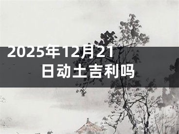 2025年12月21日动土吉利吗