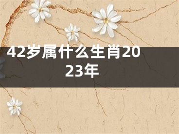 42岁属什么生肖2023年