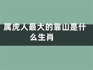 属虎人最大的靠山是什么生肖 