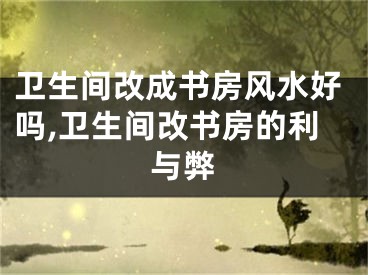 卫生间改成书房风水好吗,卫生间改书房的利与弊