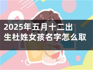 2025年五月十二出生杜姓女孩名字怎么取
