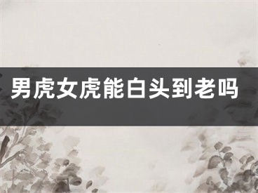 男虎女虎能白头到老吗