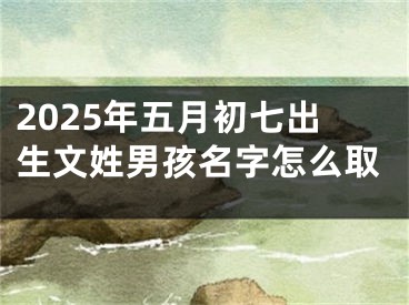 2025年五月初七出生文姓男孩名字怎么取