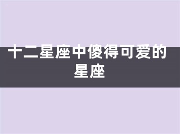 十二星座中傻得可爱的星座