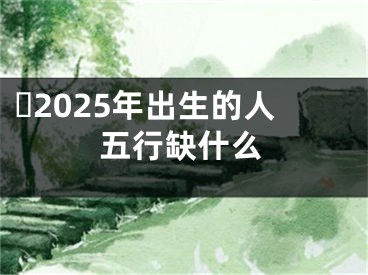 ​2025年出生的人五行缺什么