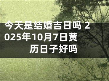 今天是结婚吉日吗 2025年10月7日黄历日子好吗