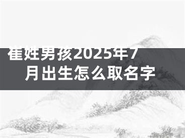 崔姓男孩2025年7月出生怎么取名字