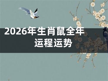 2026年生肖鼠全年运程运势
